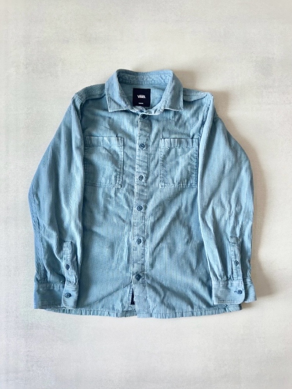 Vans Light Blue Corduroy Button-Down Shirt